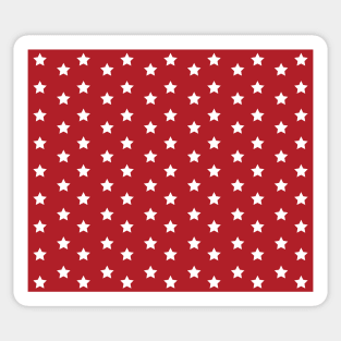 Stars Pattern - White and Red Sticker